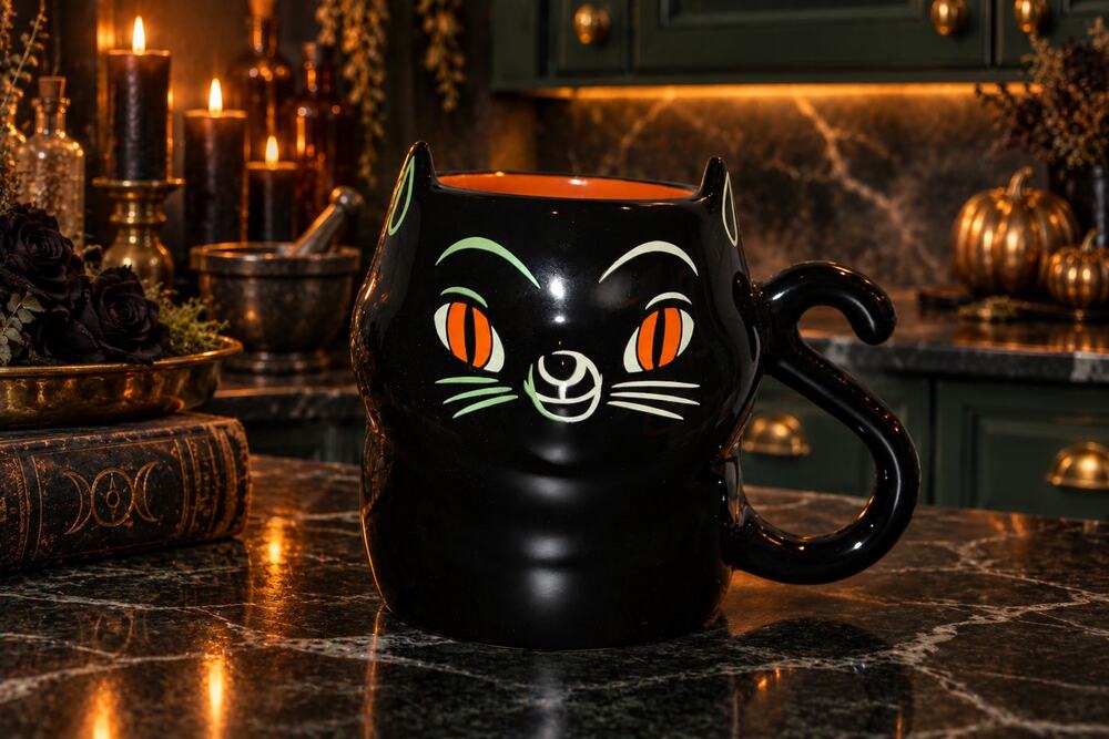 Disney Hocus Pocus Sanderson Sisters Binx Black Cat Mug 15 oz Halloween